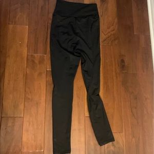 AMERICAN APPAREL Black Shiny Leggings Large